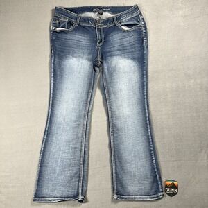 Ariya Jeans Womens 18 Blue Bootcut Mid Rise Flap Pockets Stretch Y2K Denim